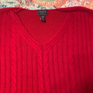 2x Chaps red sweater